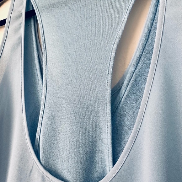Zara WB Collection Women's Racer Back Tank Top Size Small Layered Light Blue - Picture 6 of 8
